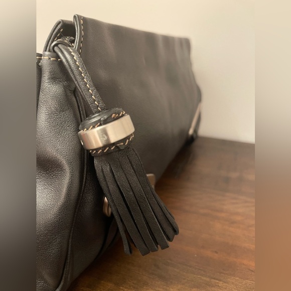 🖤 B. Makowsky black leather clutch - Picture 3 of 13